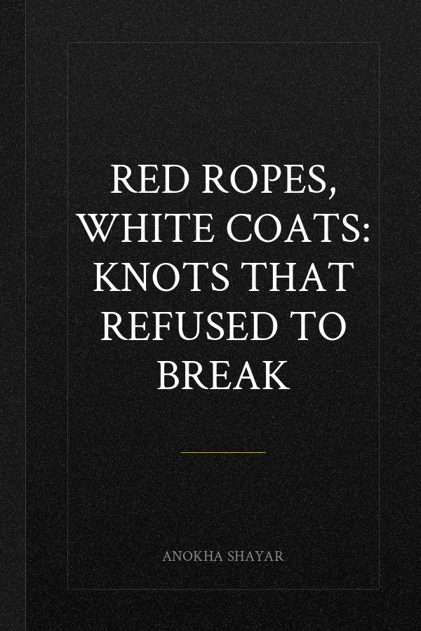 RED ROPES, WHITE COATS: Knots that refused to break