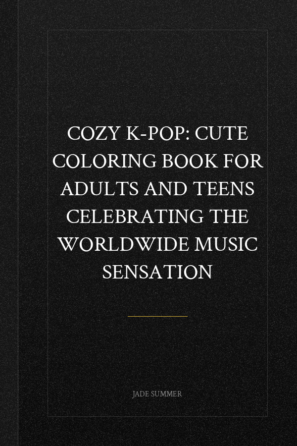 Cozy K-Pop: Cute Coloring Book for Adults and Teens Celebrating the Worldwide Music Sensation