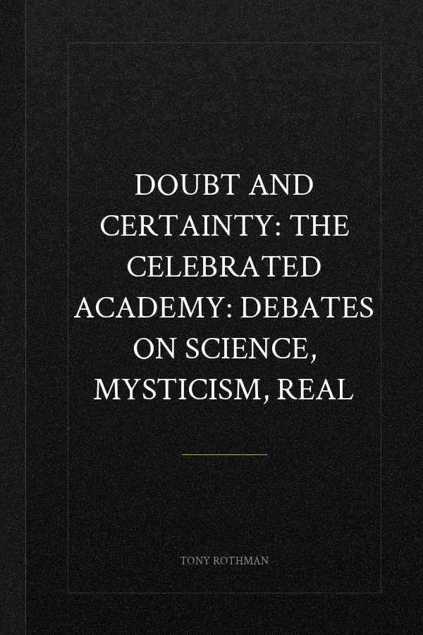 DOUBT AND CERTAINTY: The Celebrated Academy: Debates on Science, Mysticism, Real